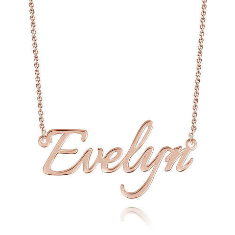 CNE103473RG - Rose Gold Plated Sterling Silver Personalized Name Necklace