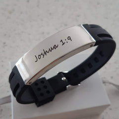 Men's personalizes stainless steel wrist strap