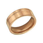 Daniel Men's Rose Gold Stainless Steel Band Ring