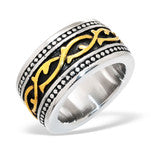 Men's Stainless Steel Thick Chunky Band Ring