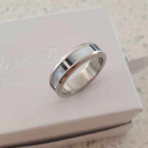 Men's ring, shell stainless steel
