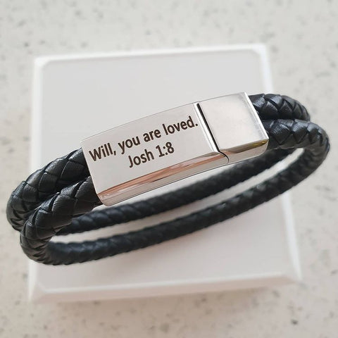 Men's personalized bracelet strap