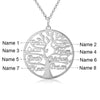 CNE104611RG - Rose Gold Plated Sterling Silver Tree of Life Name Necklace