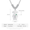 CNE106952 - Stainless Steel Birthstone & Engraved Children  Necklace ( Up to 5 Pendants)