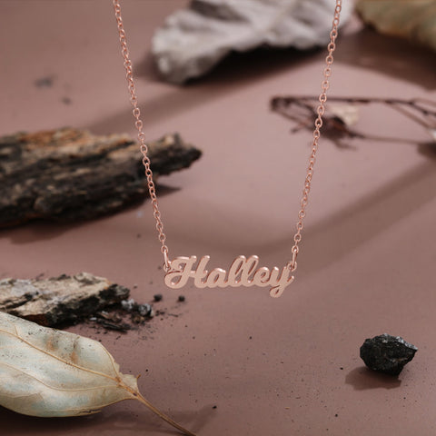 Personalized Rose gold name necklace