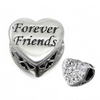 sterling silver forever friends friendship charm bead bracelet