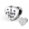 I love you silver heart charm bead for charm bracelet South Africa