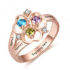CRI103641 - Personalized Rose Gold over 925 Sterling Silver CZ Ring