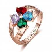 CRI103426 - Personalized Rose Gold over 925 Sterling Silver Ring
