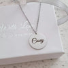 Casey Round - Personalized Disc Necklace, Stainless Steel (SILVER, GOLD OR ROSE GOLD, READY IN 3 DAYS)