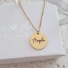 Personalized disc name necklace