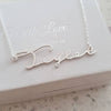 Personalized silver name necklace