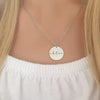 Chloe Personalized Round Necklace, Stainless Steel (SILVER, GOLD OR ROSE GOLD, READY IN 3 DAYS)