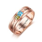 Personalized rose gold ring