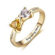 CRI103564 - Gold Plated 925 Sterling Silver Personalized Ring