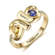 CRI103560 - Gold Plated 925 Sterling Silver Personalized Ring