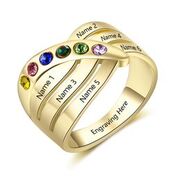 CRI103491 - Gold Plated 925 Sterling Silver Personalized Ring