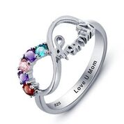 Personalized infinity family ring