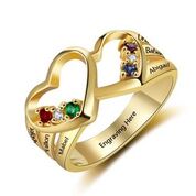 CRI103572 - Gold Plated 925 Sterling Silver Personalized Ring