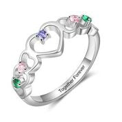 Personalized birthstone rings