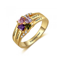 CRI103542 - Gold Plated 925 Sterling Silver Personalized Ring