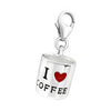 Sterling silver coffee cup charm dangle