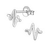 Buy Sterling Silver heart beat ear stud earrings online shop SA