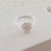 Sterling silver sparle flower ring