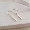 Daniella 925 Sterling Silver Feather dangle earrings, 4x12mm