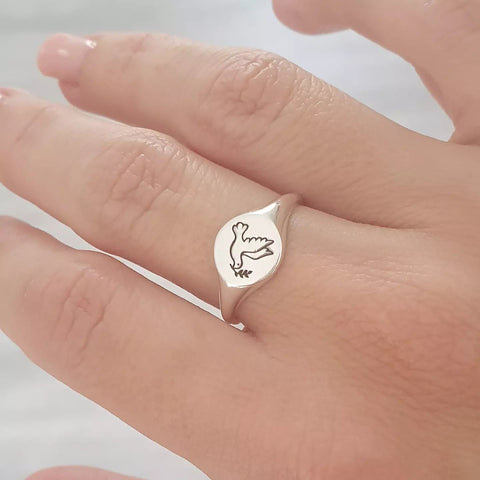 Liberty 925 Sterling Silver Dove Ring