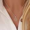 Sienna 925 Sterling Silver Wave Necklace, Size: 12mm on a 45cm rolo chain