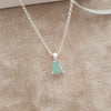 Kayla 925 Sterling Silver Pacific Opal Crystal necklace, 6x8mm, 45cm chain
