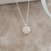 Silver flower necklace