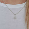 Silver snowflake necklace