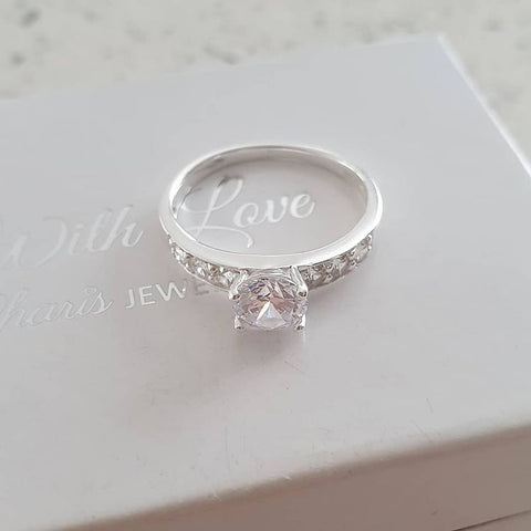 Silver sparkle ring