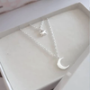 Buy silver Moon and star layered Necklace online jewellery shop in SA