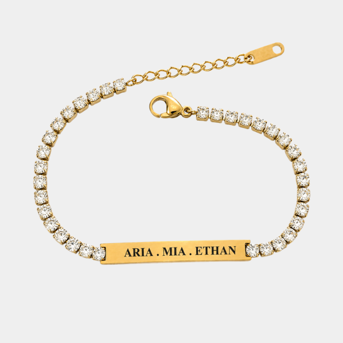 ISABELLA PERSONALISED GOLD CZ TENNIS BRACELET (READY IN 3 DAYS)
