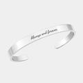 CALAH SILVER PERSONALISED CUFF BANGLE (READY IN 3 DAYS)