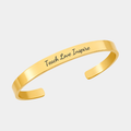 CALAH GOLD PERSONALISED CUFF BANGLE (READY IN 3 DAYS)