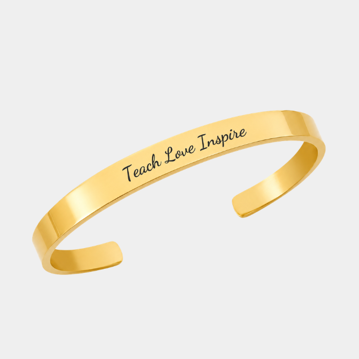 CALAH GOLD PERSONALISED CUFF BANGLE (READY IN 3 DAYS)