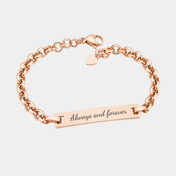 ELLA PERSONALISED ROSE GOLD BRACELET (READY IN 3 DAYS)