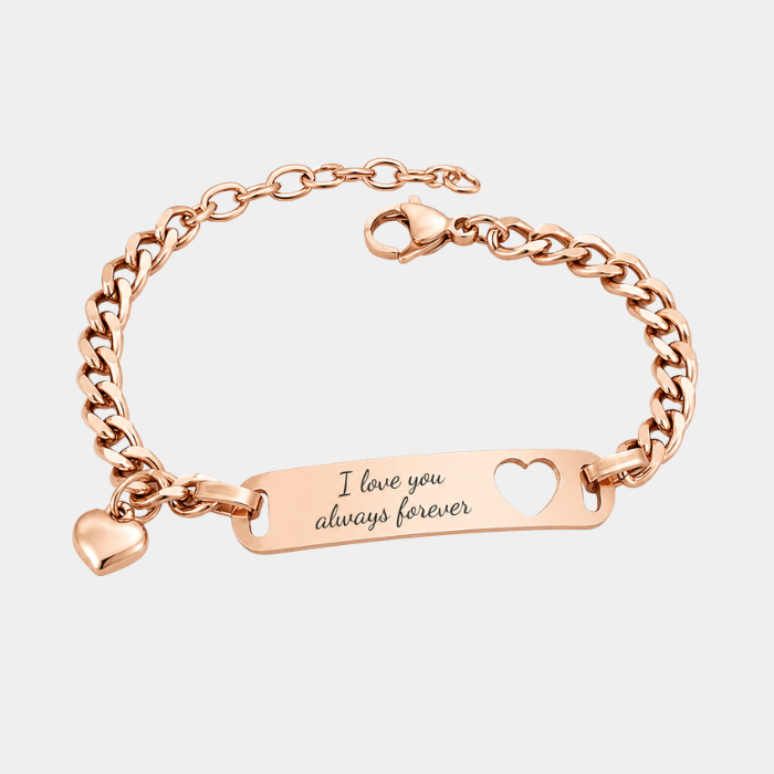 ARABELLA PERSONALISED ROSE GOLD BRACELET (READY IN 3 DAYS)