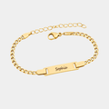 CAITLIN PERSONALISED ID GOLD BRACELET(READY IN 3 DAYS)