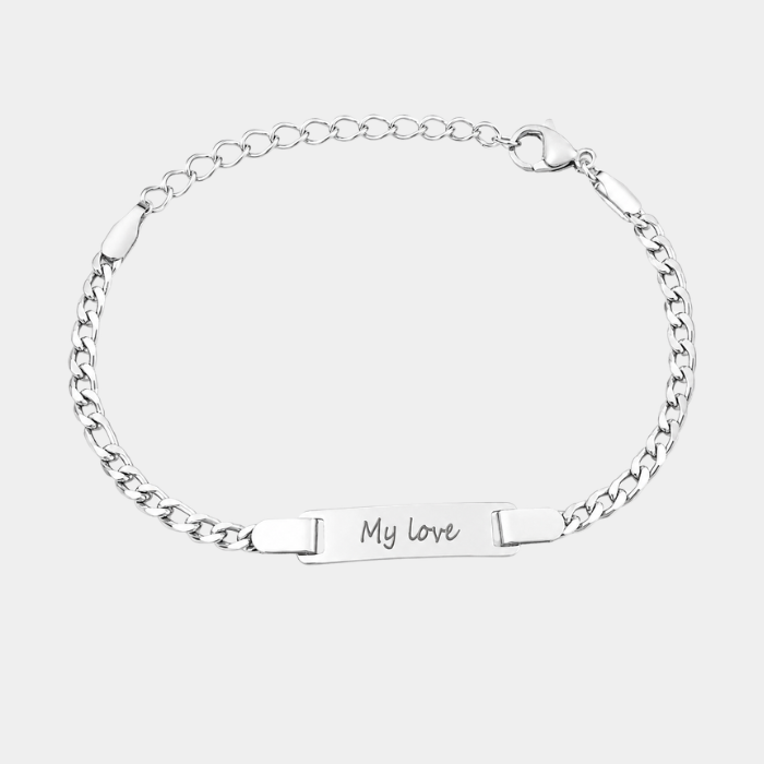 CAITLIN PERSONALISED ID SILVER BRACELET (READY IN 3 DAYS)