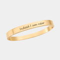 KIERA PETITE PERSONALISED GOLD BANGLE (READY IN 3 DAYS)
