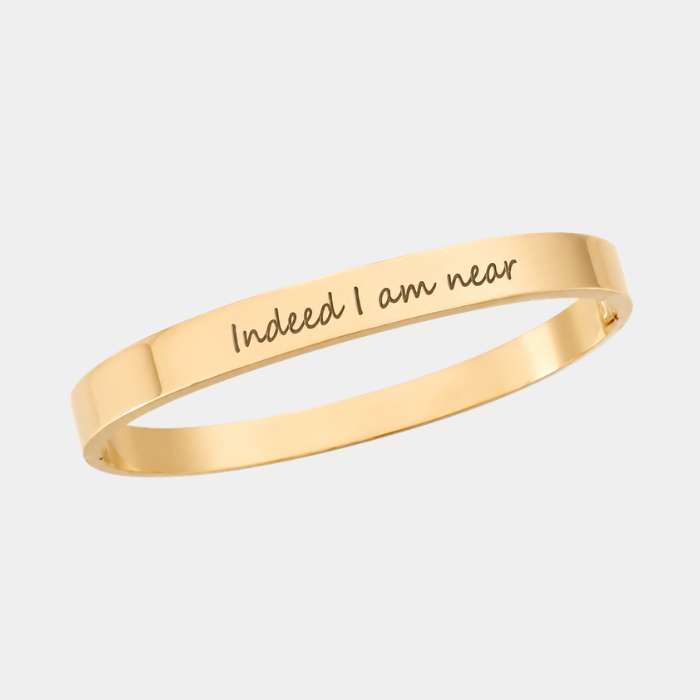 KIERA PETITE PERSONALISED GOLD BANGLE (READY IN 3 DAYS)