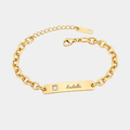 GIANNA GOLD PERSONALISED CZ ID BRACELET (READY IN 3 DAYS)