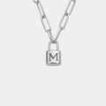 ISLA PERSONALISED SILVER LOCK INITIAL NECKLACE (READY IN 3 DAYS)