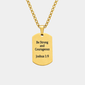 DAVID CUSTOM GOLD ENGRAVED MEN'S DOG TAG CHAIN (READY IN 3 DAYS)