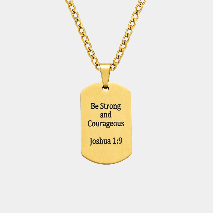 DAVID CUSTOM GOLD ENGRAVED MEN'S DOG TAG CHAIN (READY IN 3 DAYS)